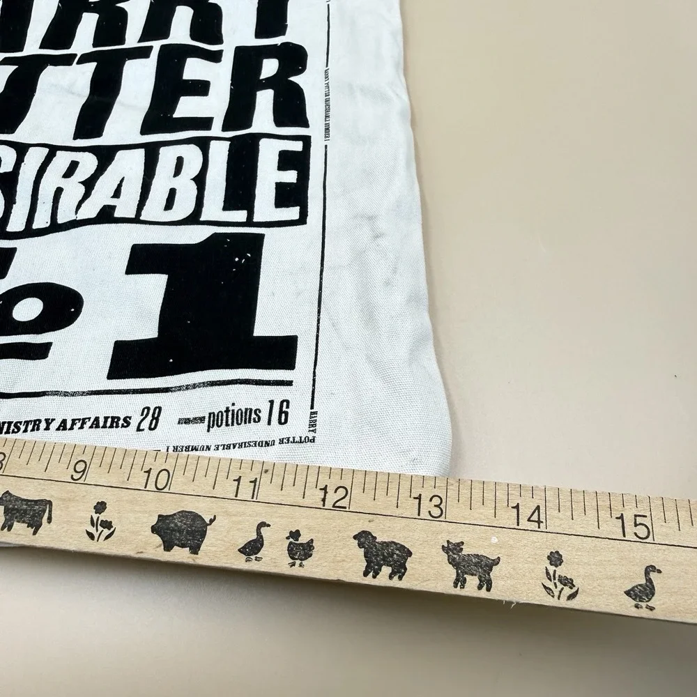 Harry Potter Daily Prophet Tote Bag Undesirable No 1 MinaLima Canvas Cream NWT
